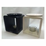 SVEČNIK MULLER IZPARILNIK LES,KERAMIKA, STEKLO 11X11X11.5 CM SORT