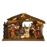 JASLICE DECORIS HIŠA S FIGURAMI 24.3X7.7X15 CM