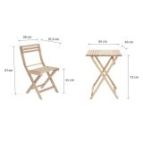 LESENA VRTNA GARNITURA NATERIAL SOLIS II MIZA 55X55 AKACIJA