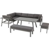 KOVINSKA VRTNA GARNITURA NATERIAL KOTNA NAXOS II SIVA ALU