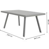 KOVINSKA VRTNA GARNITURA NATERIAL KOTNA NAXOS II SIVA ALU