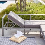 KOVINSKA VRTNA GARNITURA NATERIAL KOTNA NAXOS II SIVA ALU