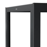 JEDILNA MIZA LYRA II FIX ALU STEKLO 160X90 ANTRACIT