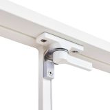 JEDILNA MIZA LYRA II UP&DOWN ALU STEKLO 90/160X90 BELA