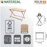 JEDILNA MIZA SOLIS ORIGAMI 114X70 AKACIJA