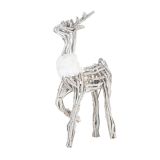PRAZNIČNA FIGURA GLOSSTYLE JELEN RATAN 70 CM Z DVIGNJENO NOGO