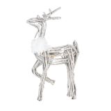 PRAZNIČNA FIGURA GLOSSTYLE JELEN RATAN 70 CM Z DVIGNJENO NOGO