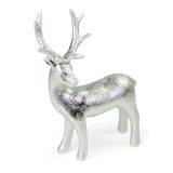 PRAZNIČNA FIGURA R+W JELEN SREBRN 13 X 17 CM