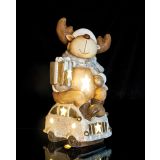 PRAZNIČNA FIGURA GLOSSTYLE JELENČEK 46 CM LED NA AVTU