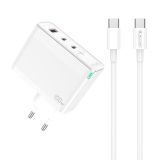 JELLICO ADAPTER HIŠNI POLNILEC 220V GUN QC 100W VHOD 1X USB A (22,5W) IN 2X TYPE C (1X 65W + 1X 35W)