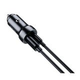 JELLICO AVTOPOLNILEC F4 3.0A 20W TYPE C  / USB A S KABLOM 1M TYPE C - ČRN