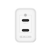 JELLICO C106 HIŠNI POLNILEC GAN QC / PD 45W VHOD 2X TYPE C S KABLOM LIGHTNING - ORIGINAL (EU BLISTER) - BEL
