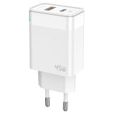 JELLICO C107 HIŠNI POLNILEC GAN QC / PD 45W VHOD USB A IN TYPE C S KABLOM LIGHTNING - ORIGINAL (EU BLISTER) - BEL