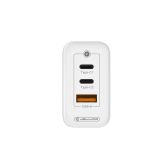 JELLICO HIŠNI ADAPTER C79 220V GUN QUICK CHARGE PD 65W VHOD 1X USB A IN 2X TYPE C - BEL