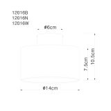 NADGRADNA STROP. SVETILKA JENNY 16W, WW ČRNA / ZLATA