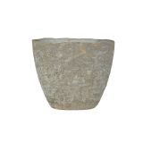 KERAMIČNI NOTRANJI LONEC TS JENS SIV 26X14 CM H21 ORGANSKA OBLIKA