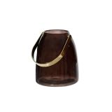 JESENSKA DEKORACIJA DECORIS VAZA STEKLENA Z ROČAJEM 14X14X16.5 CM, SORTIRANO