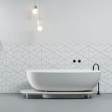 KAD ZA PRHANJE, KOTNA KOLPA SAN MILO-FS 174X75 KERROCK BELA