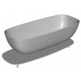 KAD ZA PRHANJE, KOTNA KOLPA SAN MILO-FS 174X75 KERROCK BELA