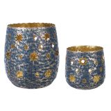 SVEČNIK BIZZOTTO KALIX STELLA MODER S 8X7 CM