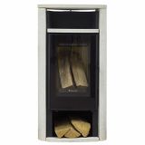 KAMINSKA PEČ LOKATERM BOGATIN ČRN, OBLOGA PEARL WHITE