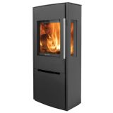 KAMINSKA PEČ LOKATERM KOKRA ČRNA 3 S TRI STEKLA