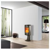 KAMINSKA PEČ LOKATERM KOMEN ČRN NA NOGI STRANICI INOX