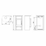 KAMINSKA PEČ LOKATERM TINJAN SIVA PLOČEVINA