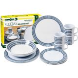 KAMP JEDILNI PRIBOR BRUNNER MELAMINE SET BLUEBAY 16/1