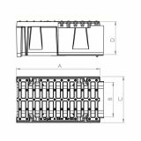 KANALSKA REŠETKA LIVAR REŠ.+OKV. 500X200 C250 723