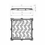 KANALSKI POKROV LIVAR POK.+OKV. 500X500 B125 520