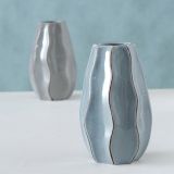 KERAMIČNA VAZA BOLTZE HILARY, MODRA ALI SIVA, VIŠINA 19 CM, SORT.