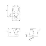 WC ŠKOLJKA CERSANIT PRESIDENT ODTOK V TLA