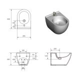 KERAMIČNI BIDE OPOCZNO URBAN HARMONY VISEČI