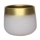 KERAMIČNI NOTRANJI LONEC HORTER 620 13 CM ZLATO- BELA