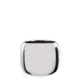 KERAMIČNI NOTRANJI LONEC MICA MANON SREBRN KVADRATEN 13X13XD10.5CM