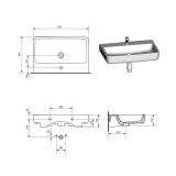 UMIVALNIK OPOCZNO URBAN HARMONY 70X45.5 CM STENSKI ALI NADPUTNI