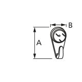KLJUKICA ZA SLIKO 40X19 PVC BELA V ZAVITKU JE 2 KOS
