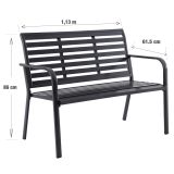 KOVINSKA KLOP NATERIAL KLOP VRTNA, SIVA ALU 61.5X113
