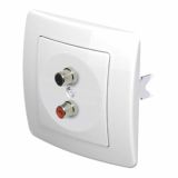 KOMUNIKACIJSKA VTIČNICA EKONOMIK AVDIO 2XRCA BELA