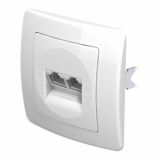 KOMUNIKACIJSKA VTIČNICA EKONOMIK CAT5E KS DVOJNA RJ45 8/8 BELA