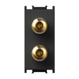 KOMUNIKACIJSKA VTIČNICA MODUL AVDIO ZVOČNIŠKA ČRNA, 1M, BOK