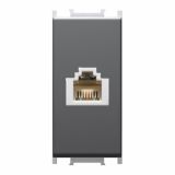 KOMUNIKACIJSKA VTIČNICA MODUL TEL KS RJ11 6/4 ČRNA, 1M, BOK