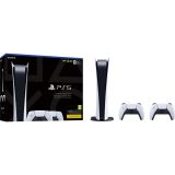 KONZOLA PS SONY PS5 DIGITAL C ŠASIJA + PS5 DUALSENSE BELA