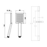 KONZOLA UNITAS SET S KONZOLO SQ A50B CEV, KONZOLA, ROČKA, ČRNA