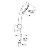 KONZOLA GROHE NEW TEMPESTA COSMOPOLITAN SET Z ZIDNIM DRŽALOM