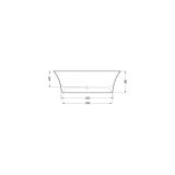 KOPALNA KAD SAMOSTOJEČA KOLPA SAN BLANCHE-FS 180X85/O UP&DOWN SIFON ANTRACIT
