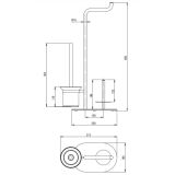 KOPALNIŠKA GALANTERIJA DEANTE VEČNAMENSKO STOJALO ZA WC SILIA ADI N732