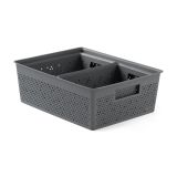 KOPALNIŠKI DODATKI PLASTICOS SET 3 KOŠAR 2X4L + 12L BOHOL ANTRACITNO SIVA