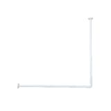 KOPALNIŠKI DODATKI TENDANCE DRŽALO KOTNO ZAVESE ZA KAD 90-90CM, ALU BEL